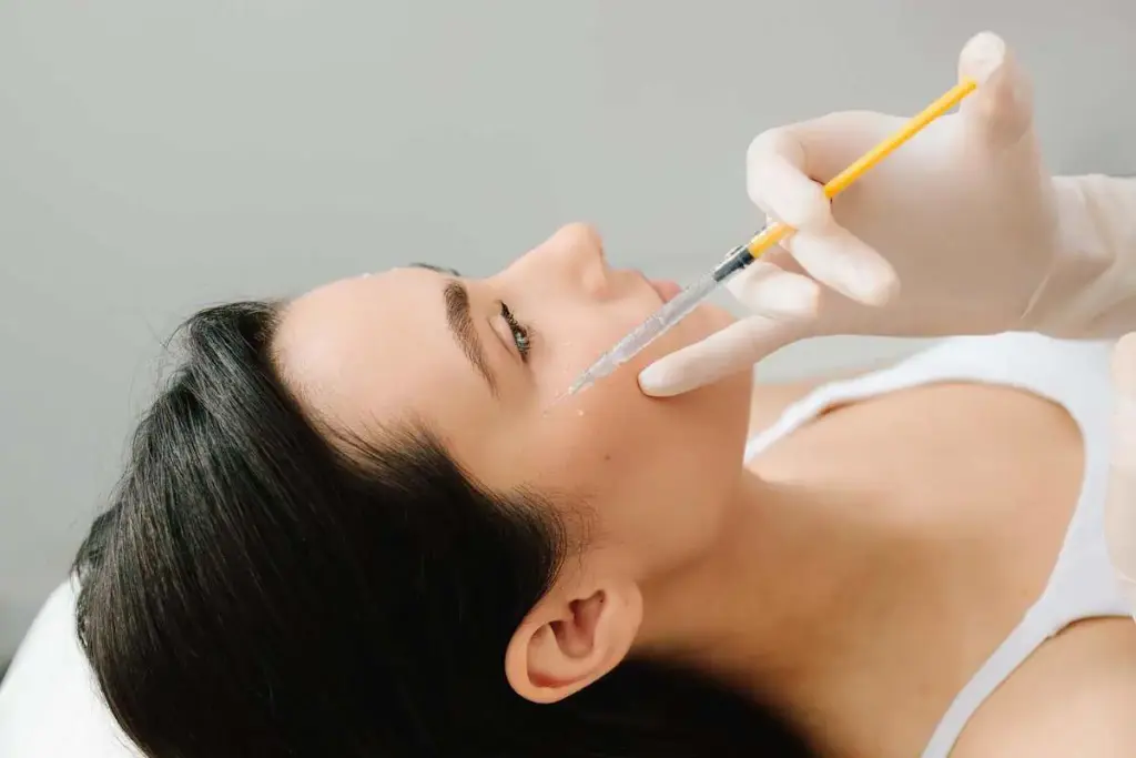 A woman is receiving Neuromodulators in Hawkesbury, ON at Keraderm MedSpa